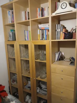 Vitrina Ikea Estanterías Madera y Cristal