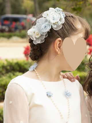 Traje de Comunión Blanco y Azul