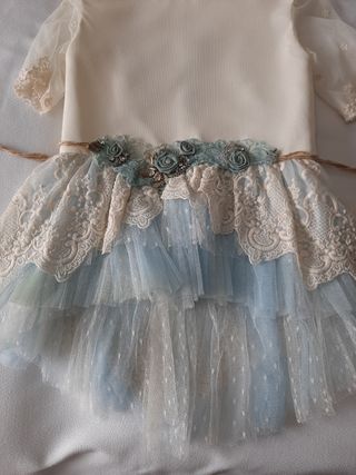 Traje de Comunión Blanco y Azul