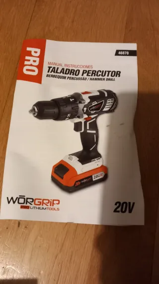 Taladro Percutor Worgrip 20V 2.0 Ah
