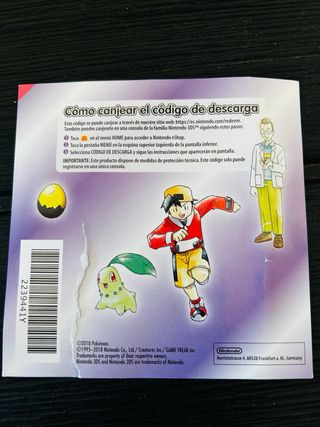 Caja Vacía Pokémon Edición Cristal Nintendo 3DS
