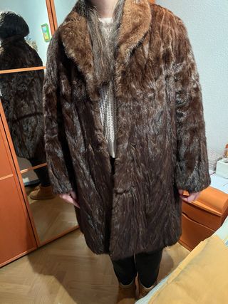 Cappotto in Pelle Naturale Vintage Marrone
