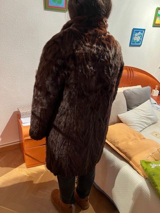 Cappotto in Pelle Naturale Vintage Marrone