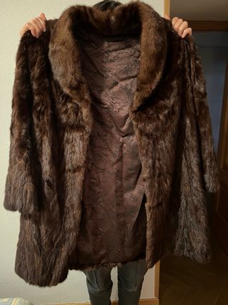 Cappotto in Pelle Naturale Vintage Marrone
