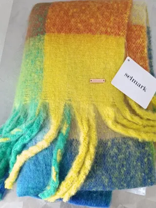 Bufanda Selmark cuadros multicolor