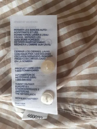 Camicia Tommy Hilfiger Vintage a Righe Beige/Marrone