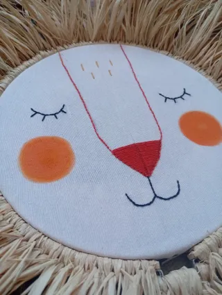 Leone Decorativo da Parete Rafia