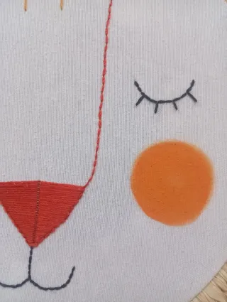 Leone Decorativo da Parete Rafia