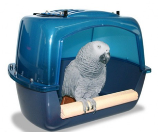 Gabbia alluminio anodizzato per pappagalli medi