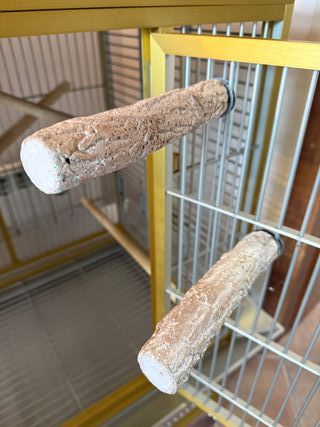 Gabbia alluminio anodizzato per pappagalli medi