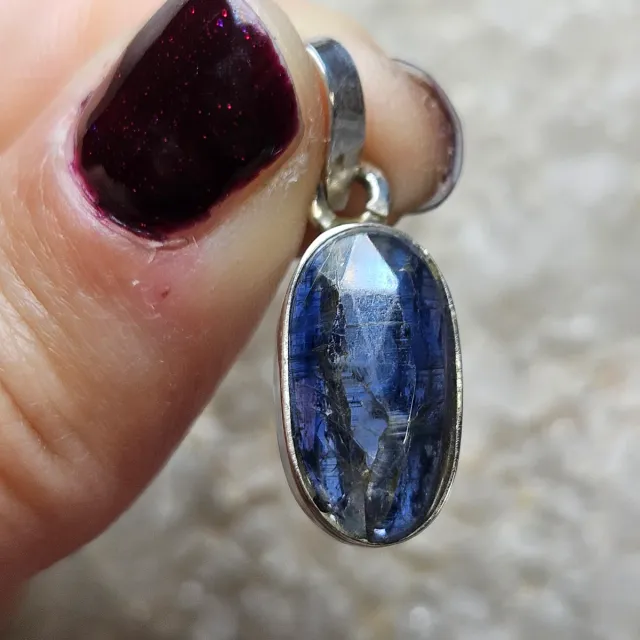 Colgante Plata 925 Cianita Azul