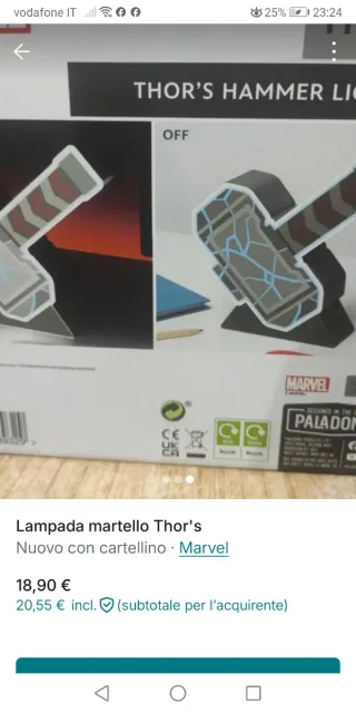 Lampada Martello Thor's Marvel