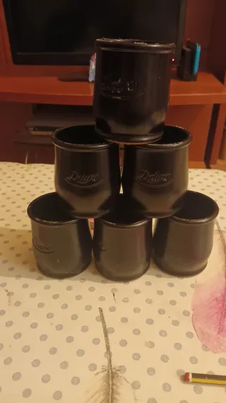 6 Vasi in Terracotta Nera