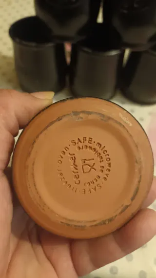 6 Vasi in Terracotta Nera