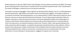 Dipinto Roberto Naccari