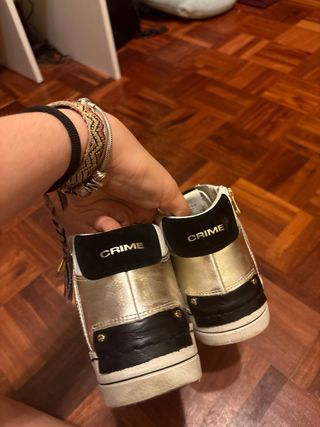 Zapatillas Crime London Skate Deluxe Doradas