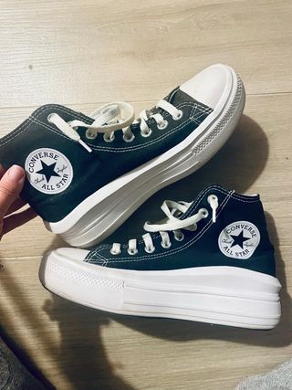Sneakers Converse nere con piattaforma