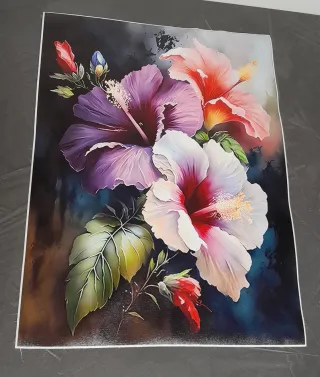 Stampa floreale su tela 30x40 cm