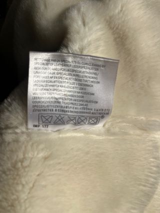 Cazadora  cuero mujer rosa borrego suave