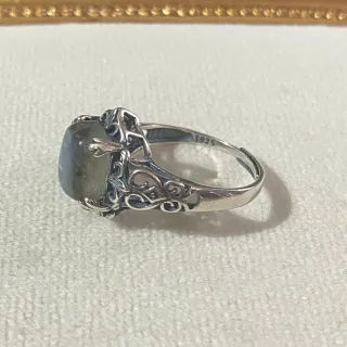 Anillo Plata Labradorita Natural