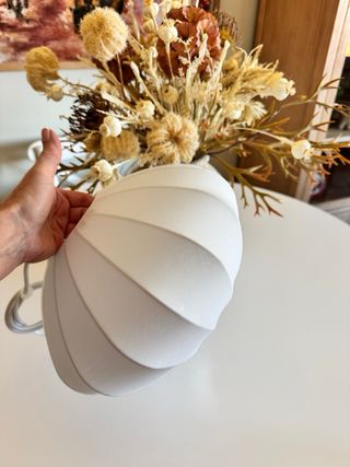 Lampada da soffitto bianca in seta