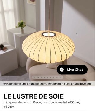 Lampada da soffitto bianca in seta