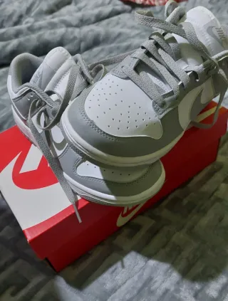 Zapatillas Nike Dunk Low Gris y Blanco