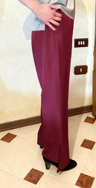 Completo Pantaloni Bordeaux Taglia Unica