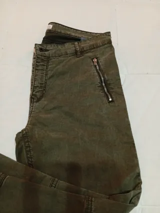 Pantalones Zara Mujer Verde Oliva