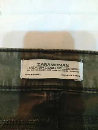 Pantalones Zara Mujer Verde Oliva