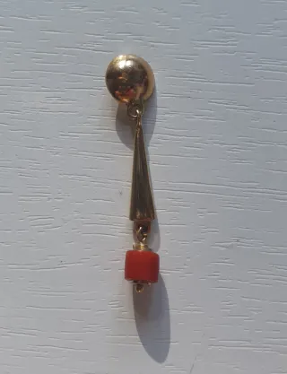 Ciondolo Oro 750 18kt Vintage con Corallo Rosso