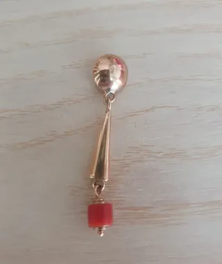 Ciondolo Oro 750 18kt Vintage con Corallo Rosso
