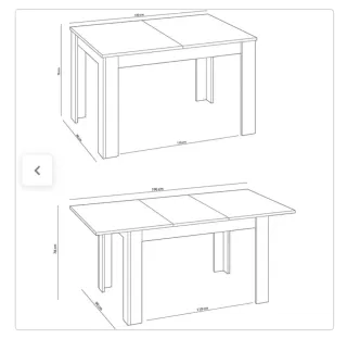Mesa comedor extensible madera