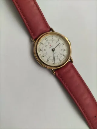 Breil Vintage Anni 80 Orologio Dorato Rosso