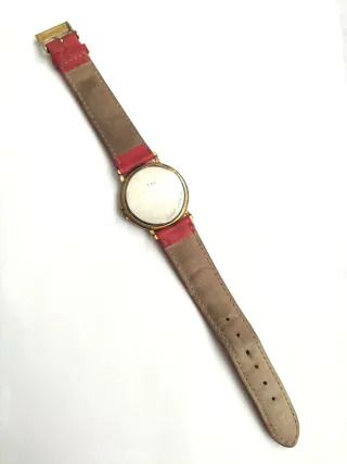 Breil Vintage Anni 80 Orologio Dorato Rosso