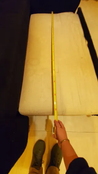 Sofá cama negro, Chaise Longue a la Izquierda