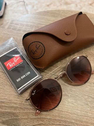 Gafas de Sol Ray-Ban Round Doble Puente Doradas