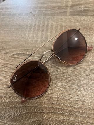 Gafas de Sol Ray-Ban Round Doble Puente Doradas