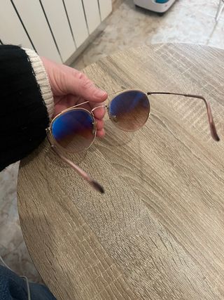 Gafas de Sol Ray-Ban Round Doble Puente Doradas