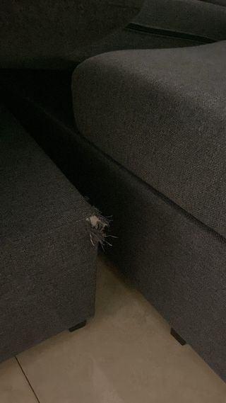 Sofá modular gris tela