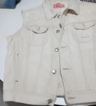 Giubbotto in denim vintage Ok Corral beige