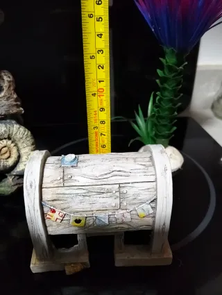 Decoración Acuario Rocas y Cofre