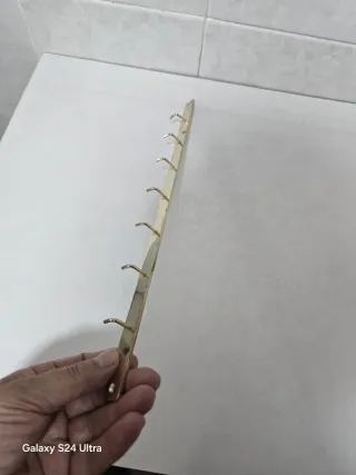 Appendiabiti da cucina 40 cm in metallo dorato