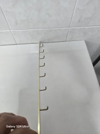 Appendiabiti da cucina 40 cm in metallo dorato