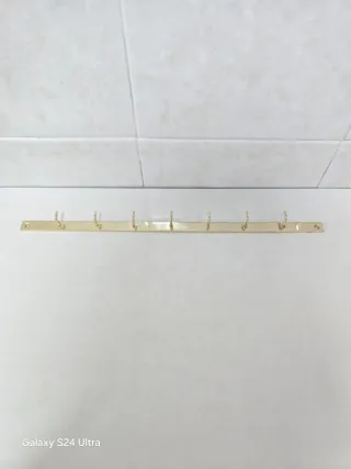 Appendiabiti da cucina 40 cm in metallo dorato