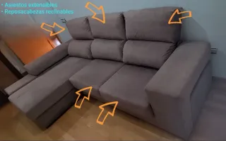 Chaiselongue 3 plazas beige