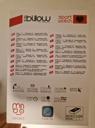 Reloj Deportivo Billow XS15 UVO Monitor