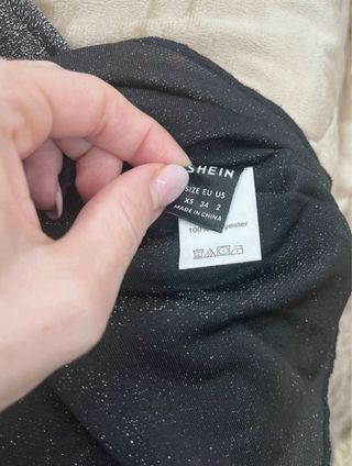 Vestito corto grigio glitterato