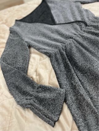 Vestito corto grigio glitterato