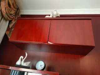 Mueble comedor madera y cristal